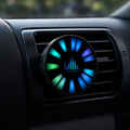 Black RGB music-reactive car vent air freshener