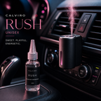 CALVIRO Rush 30ml unisex bubblegum fragrance refill in a luxury car