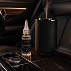 CALVIRO Shadowwood 30ml woody oud fragrance refill in a luxury car