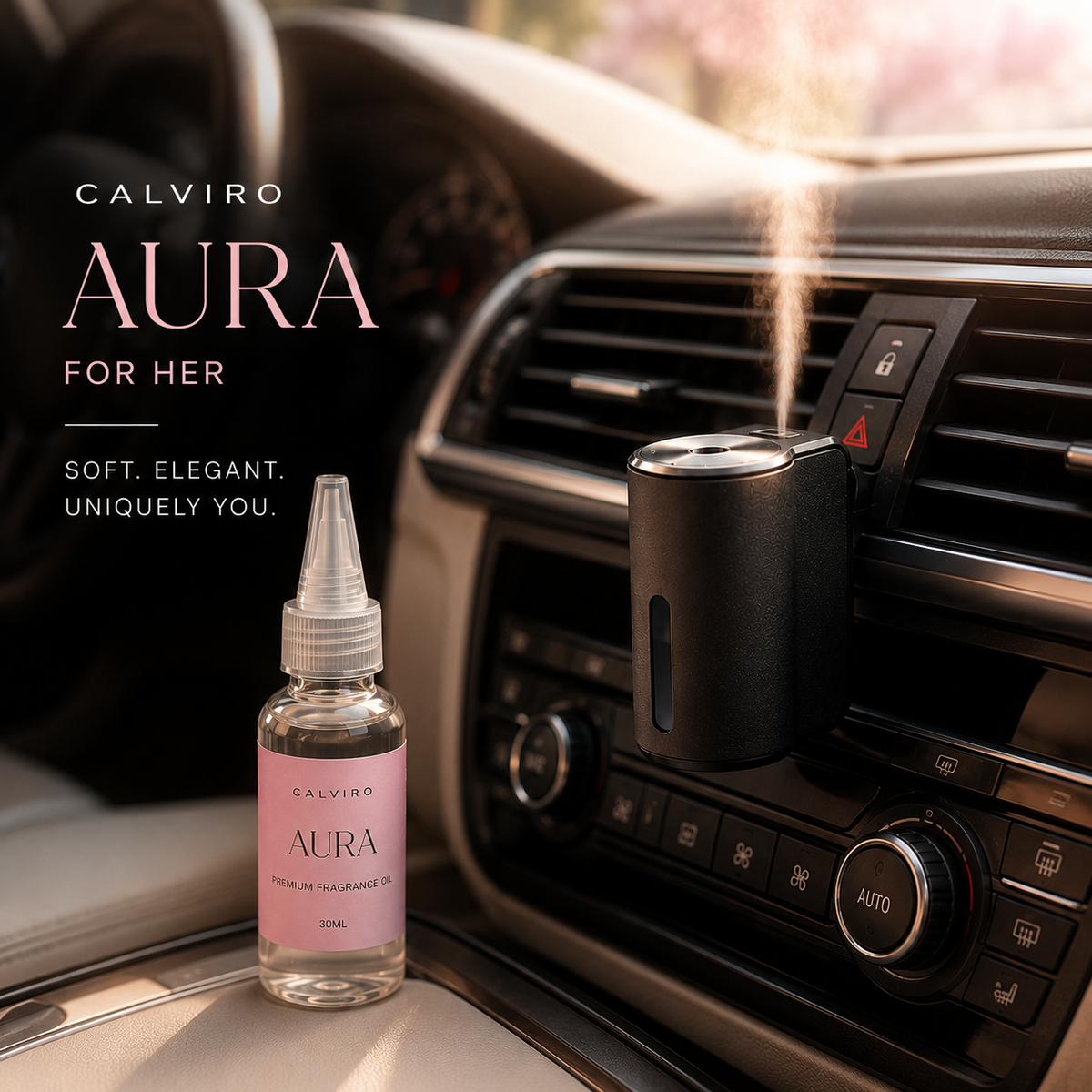 Calviro Aura car fragrance refill in-car lifestyle